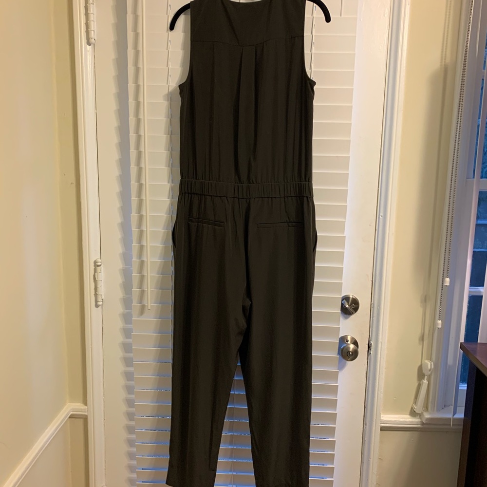 J Crew Olive sleeveless jumpsuit Size 4